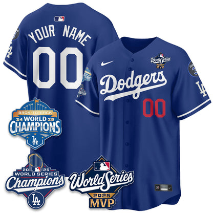 Yoshinobu Yamamoto LAD 2025 World Series MVP Custom Jersey - Stitched