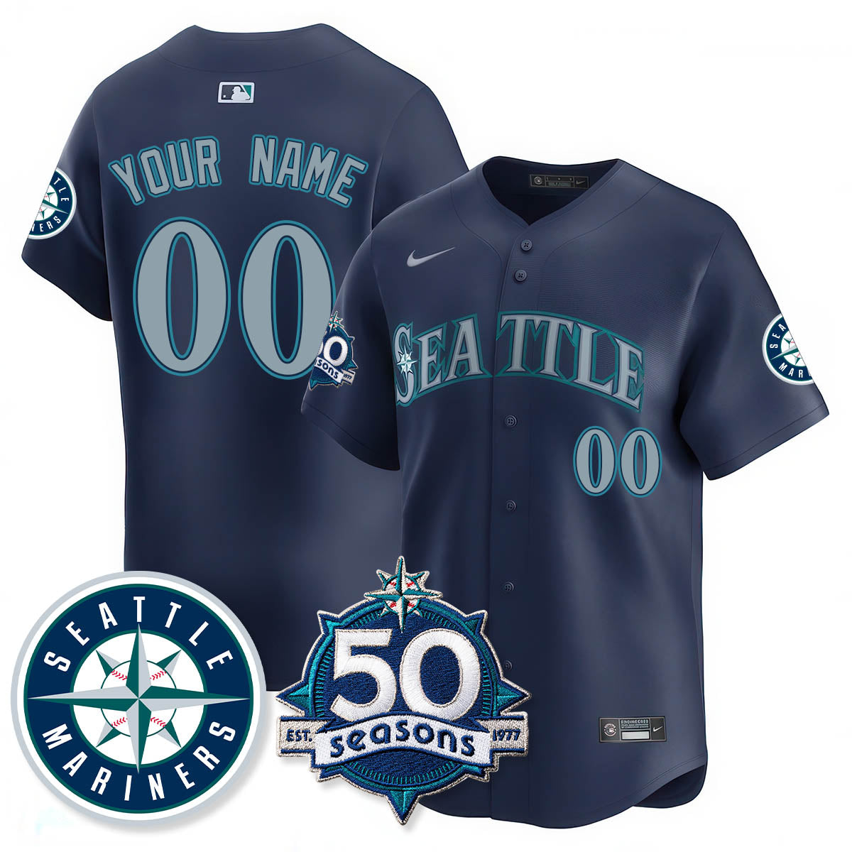 Custom SEA Vapor Premier Limited Jersey - 50th Anniversary - Stitched