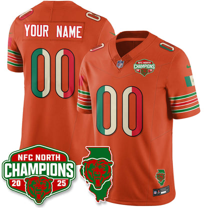 Custom CHI Mexico NFC North Division Champions Vapor Limited Jersey - Stitched
