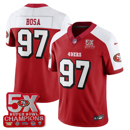 SF 5-Time Champions Patch Vapor Limited Jersey - Stitched