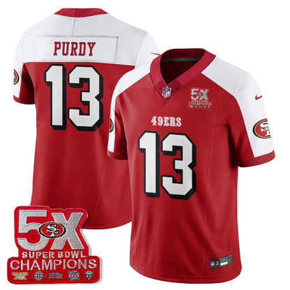 SF 5-Time Champions Patch Vapor Limited Jersey - Stitched