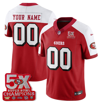 SF 5-Time Champions Patch Vapor Limited Jersey - Stitched