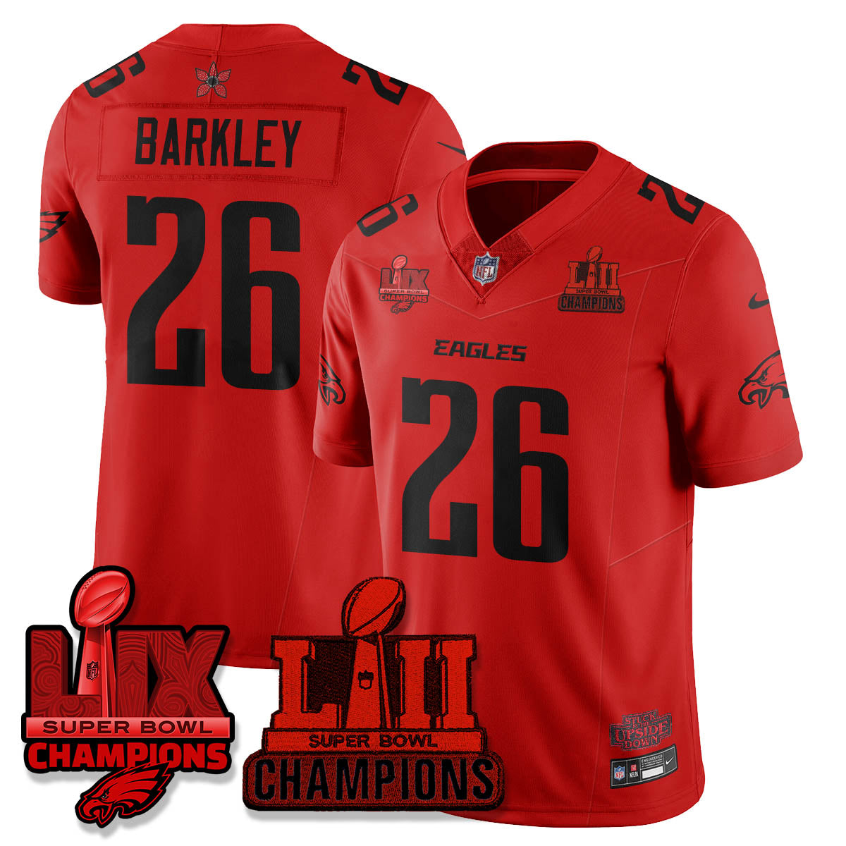 Philadelphia Eagles Stranger Things Vapor Limited Jersey - All Stitched
