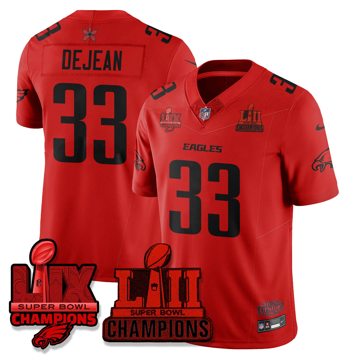 Philadelphia Eagles Stranger Things Vapor Limited Jersey - All Stitched