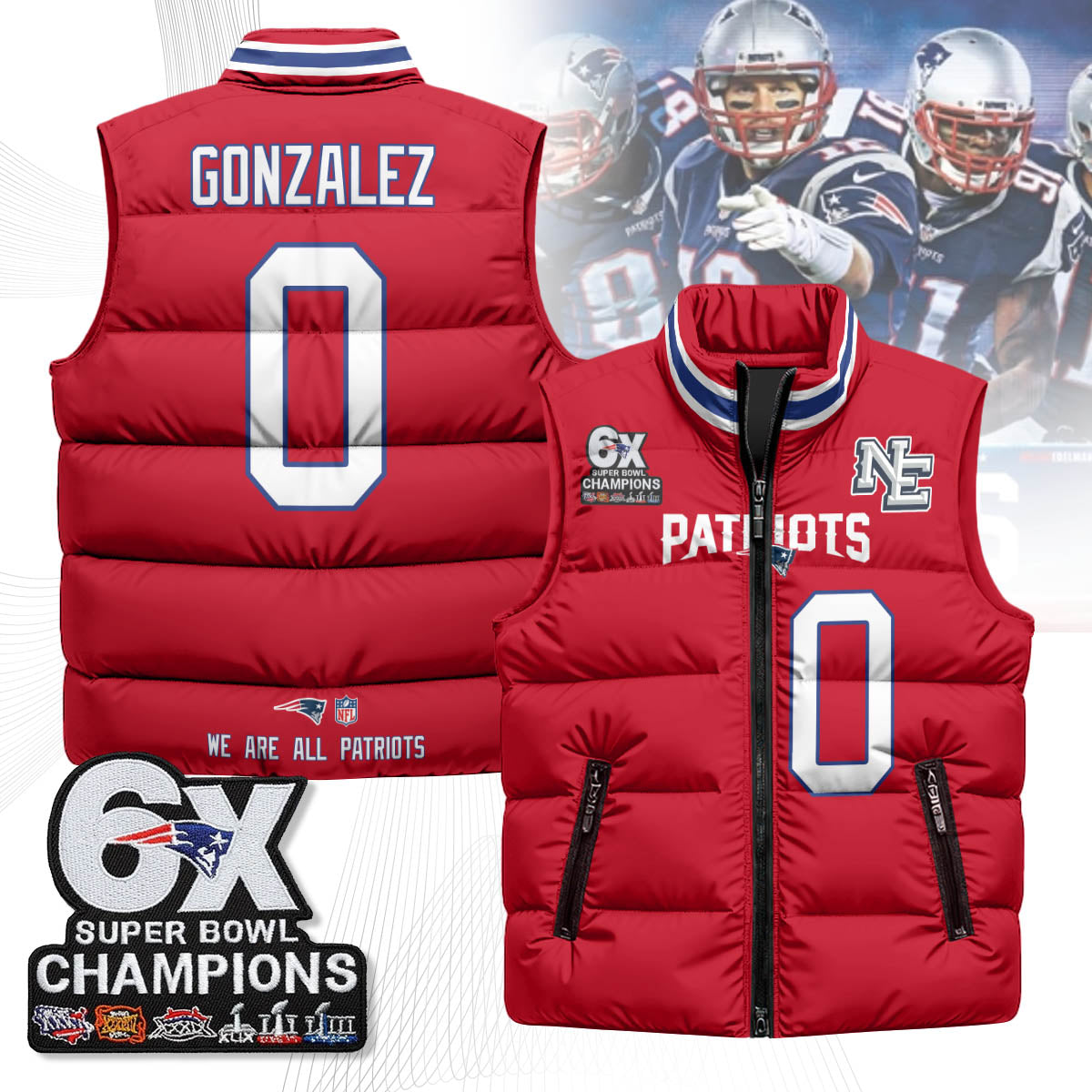 NE 6-Time Champions Unisex Puffer Vest