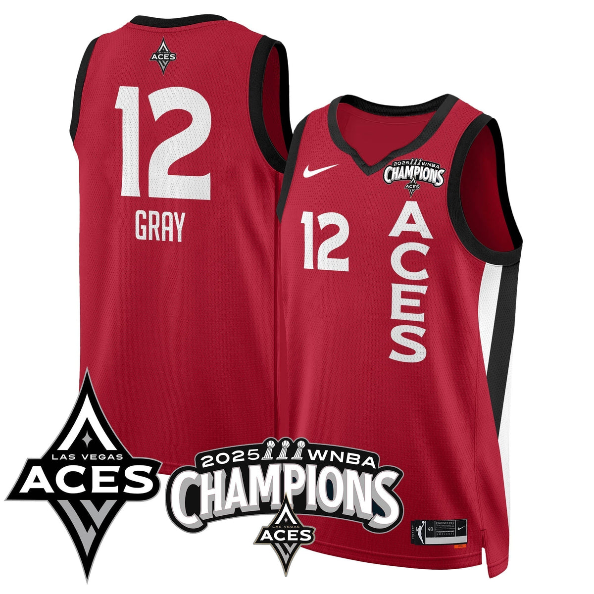 Las Vegas Aces 2025 WNBA Championship Jersey - Stitched
