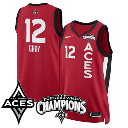 Las Vegas Aces 2025 WNBA Championship Jersey - Stitched