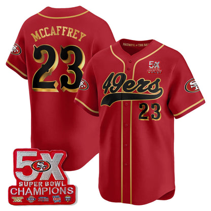 SF 5-Time Champions Patch Vapor Baseball Jersey - Stitched