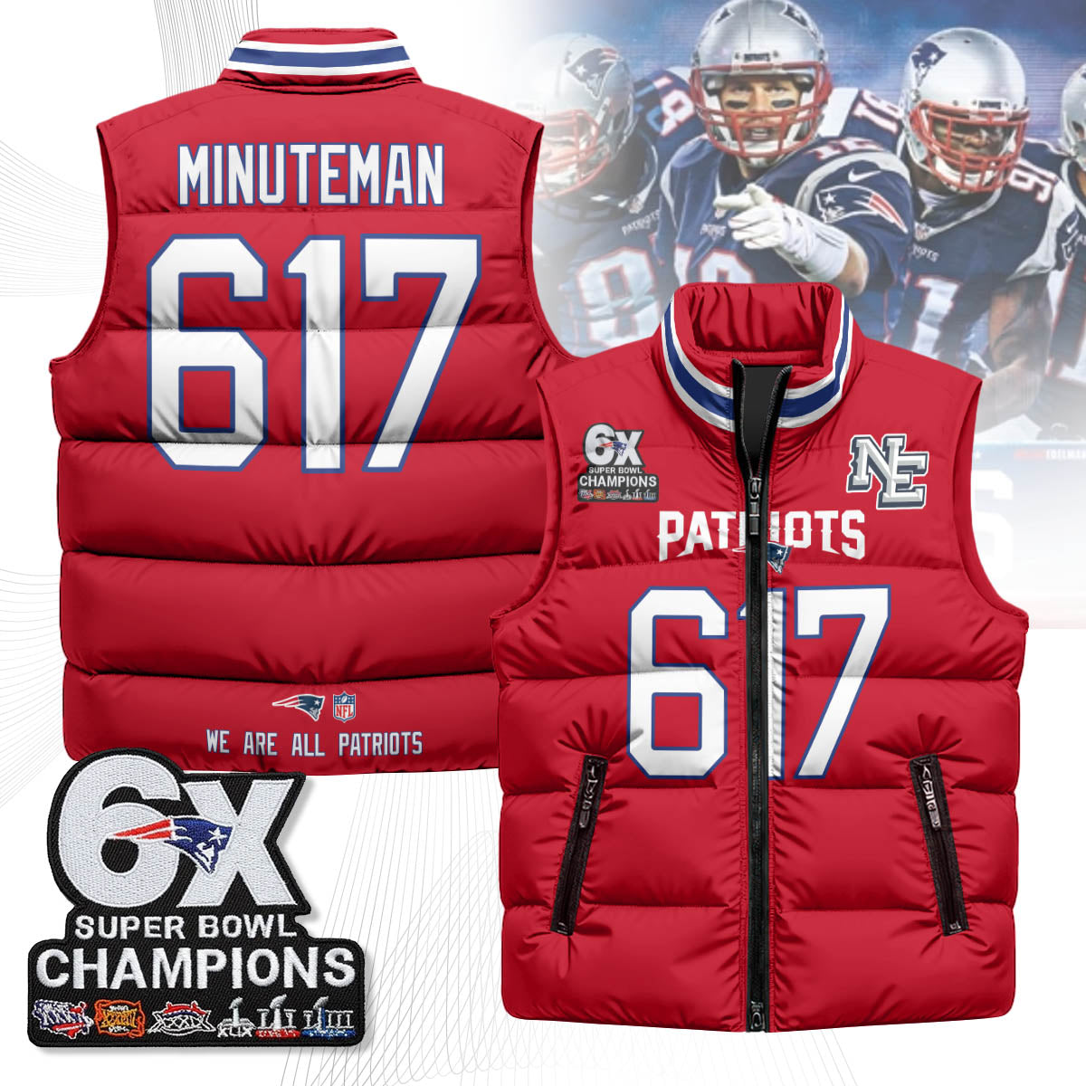 NE 6-Time Champions Unisex Puffer Vest