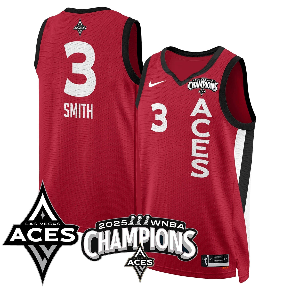 Las Vegas Aces 2025 WNBA Championship Jersey - Stitched