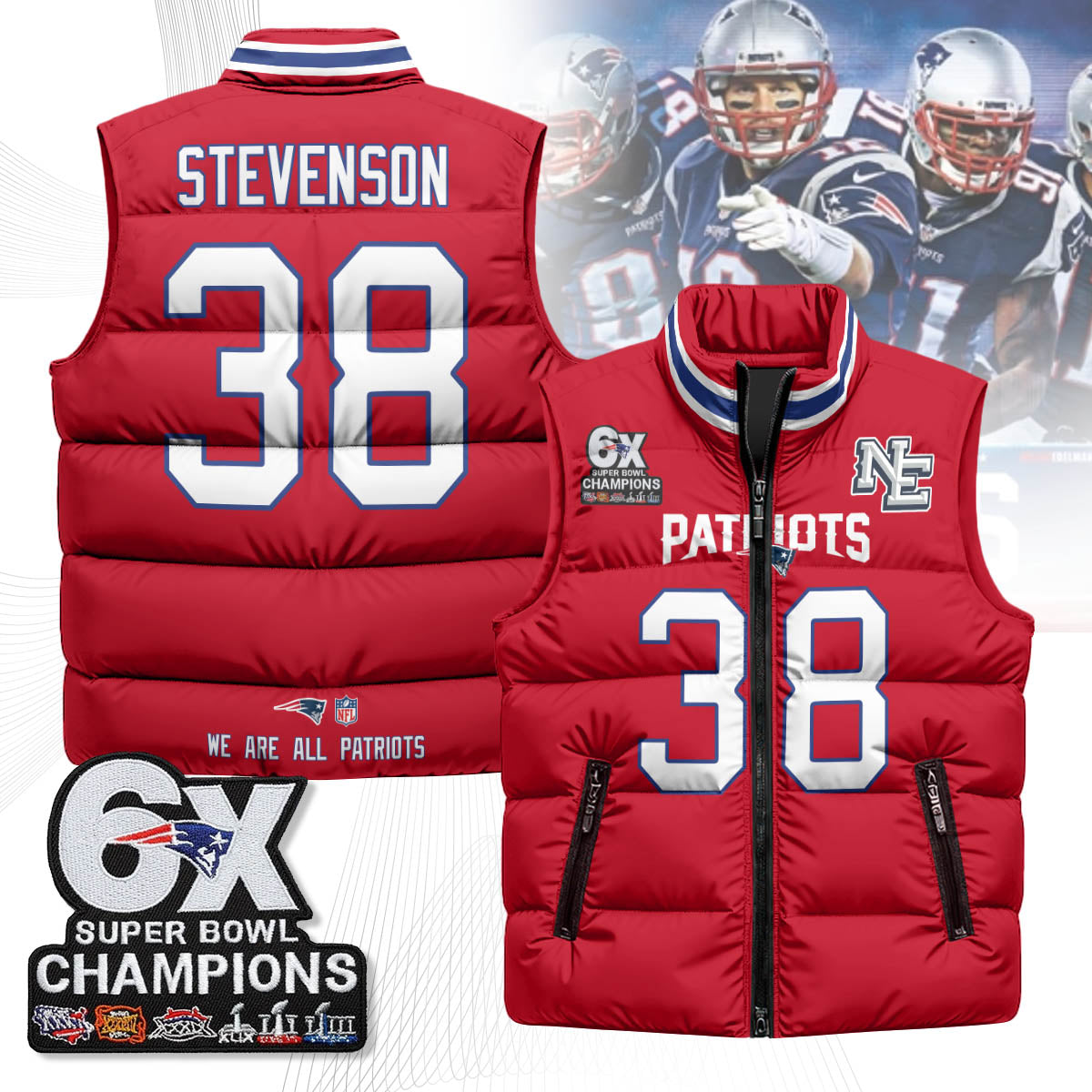 NE 6-Time Champions Unisex Puffer Vest