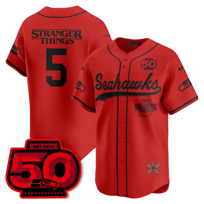 SEA Stranger Things Vapor Limited Baseball Jersey - Stitched