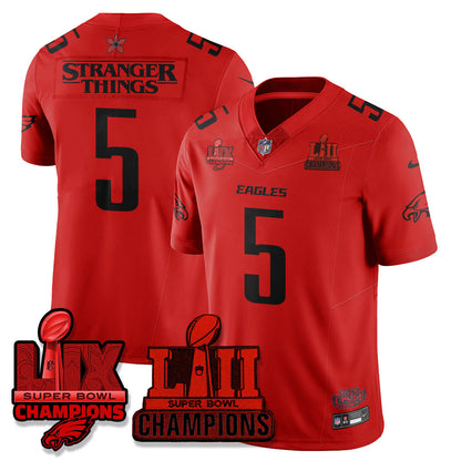 Philadelphia Eagles Stranger Things Vapor Limited Jersey - All Stitched