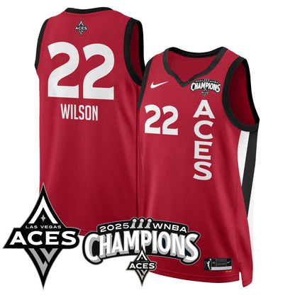 Las Vegas Aces 2025 WNBA Championship Jersey - Stitched