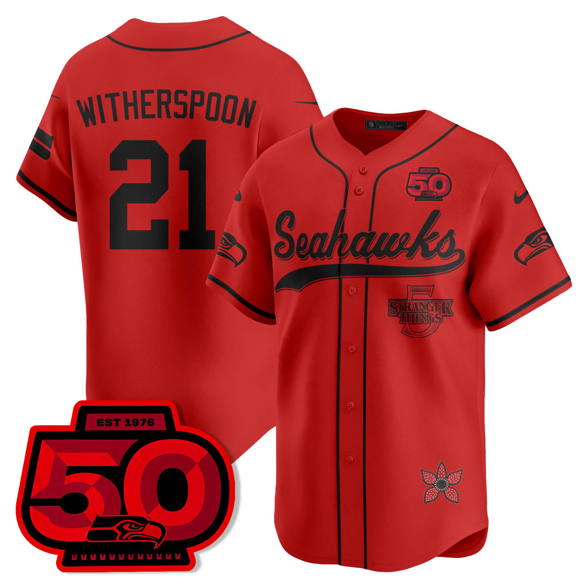 SEA Stranger Things Vapor Limited Baseball Jersey - Stitched