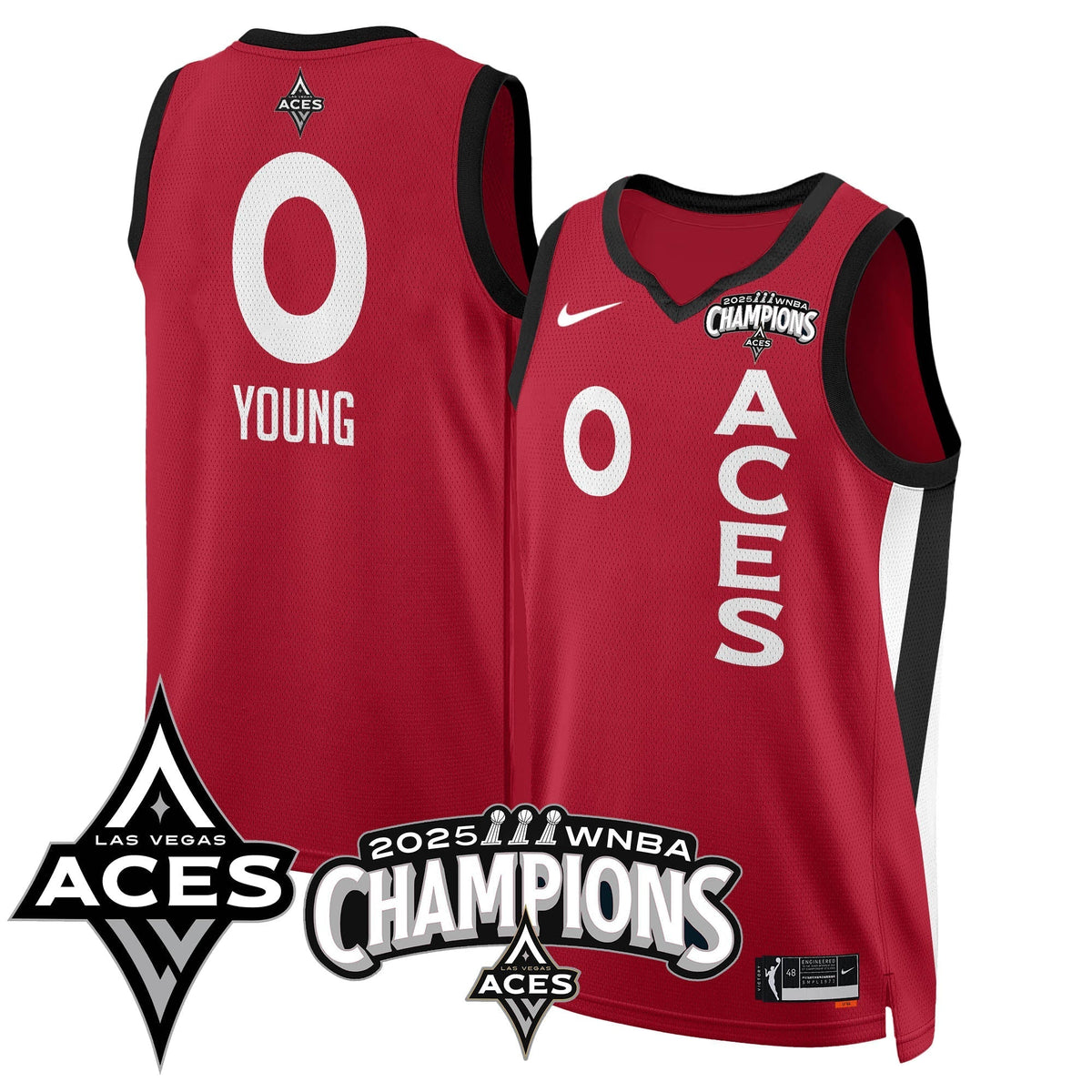 Las Vegas Aces 2025 WNBA Championship Jersey - Stitched