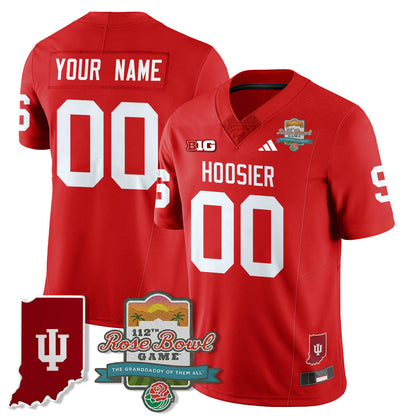 Indiana Hoosiers Vapor Limited Football Custom Jersey - Rose Bowl 112th - All Stitched