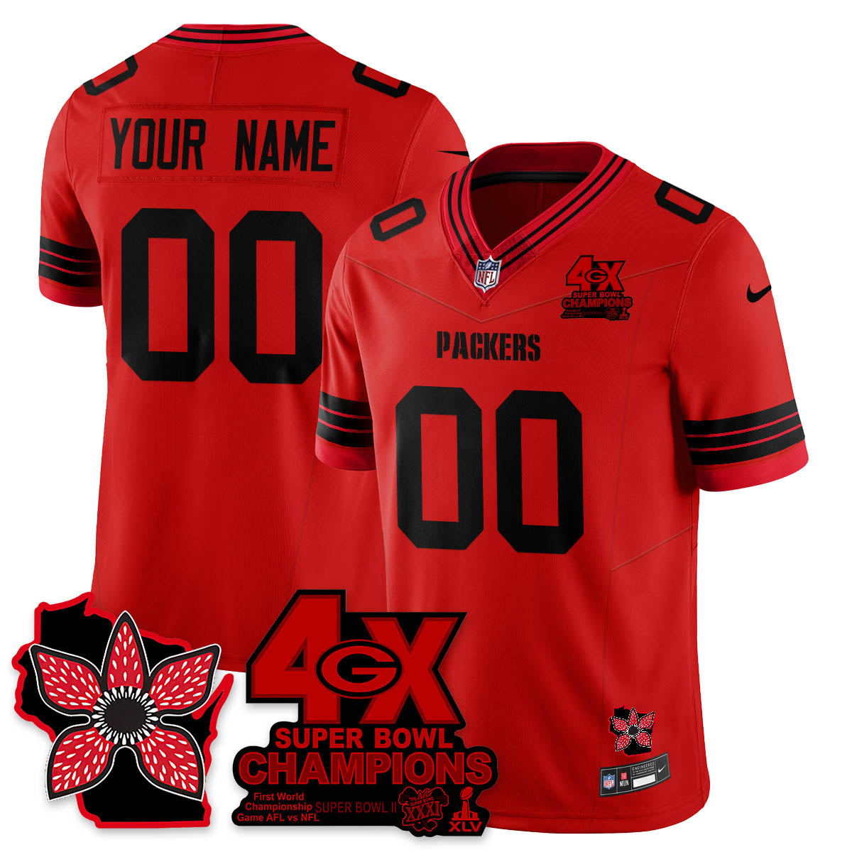 GB 'Stranger Things Edition' Vapor Limited Custom Jersey - Stitched