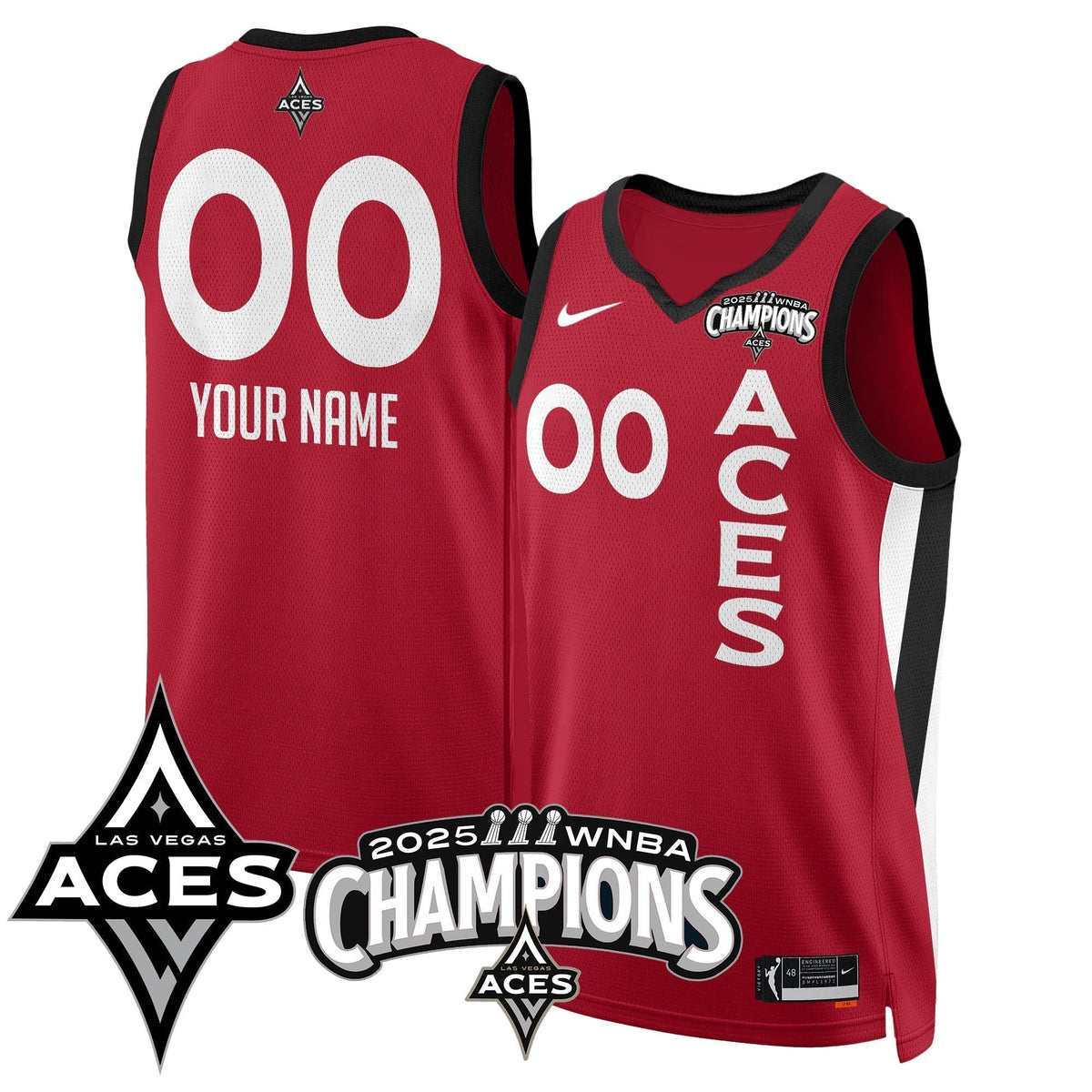 Las Vegas Aces 2025 WNBA Championship Jersey - Stitched