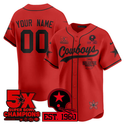 DAL Stranger Things Vapor Limited Baseball Custom Jersey - Stitched