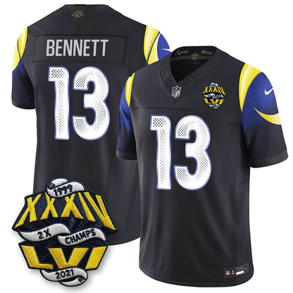 LAR 2-Time Champions Patch Vapor Limited Jersey - Stitched