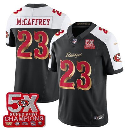 SF 5-Time Champions Patch Vapor Limited Jersey - Stitched