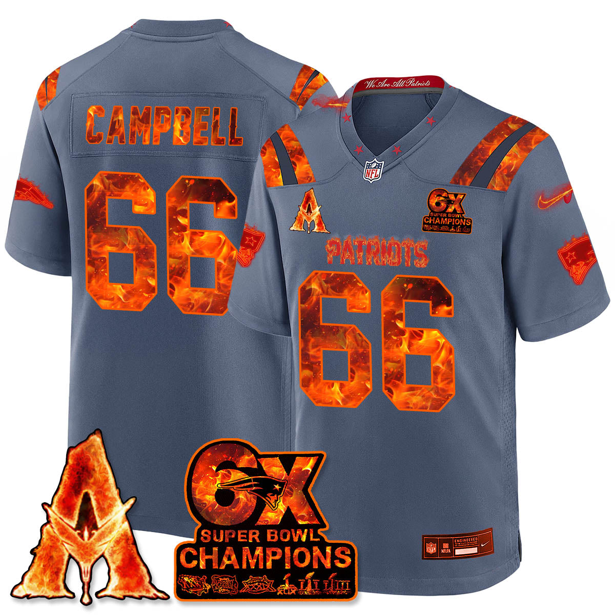 NE x Avatar 3 Fire and Ash Jersey - Stitched