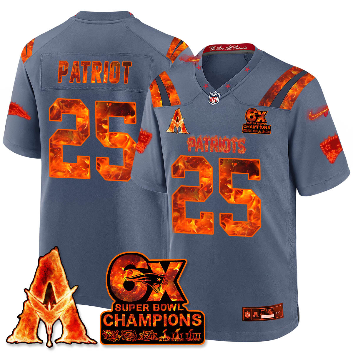 NE x Avatar 3 Fire and Ash Jersey - Stitched