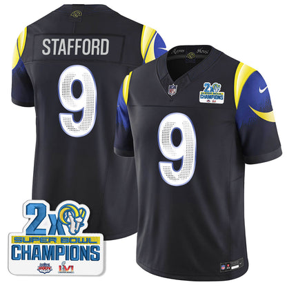 LAR 2-Time Champions Patch Vapor Limited Jersey - Stitched 1
