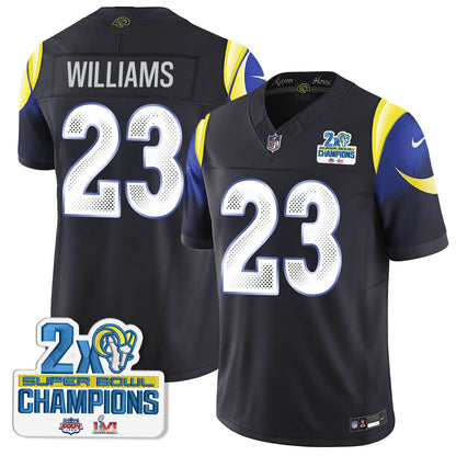 LAR 2-Time Champions Patch Vapor Limited Jersey - Stitched 1
