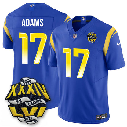 LAR 2-Time Champions Patch Vapor Limited Jersey - Stitched