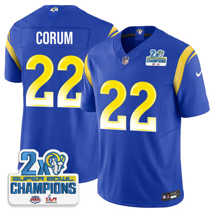 LAR 2-Time Champions Patch Vapor Limited Jersey - Stitched 1