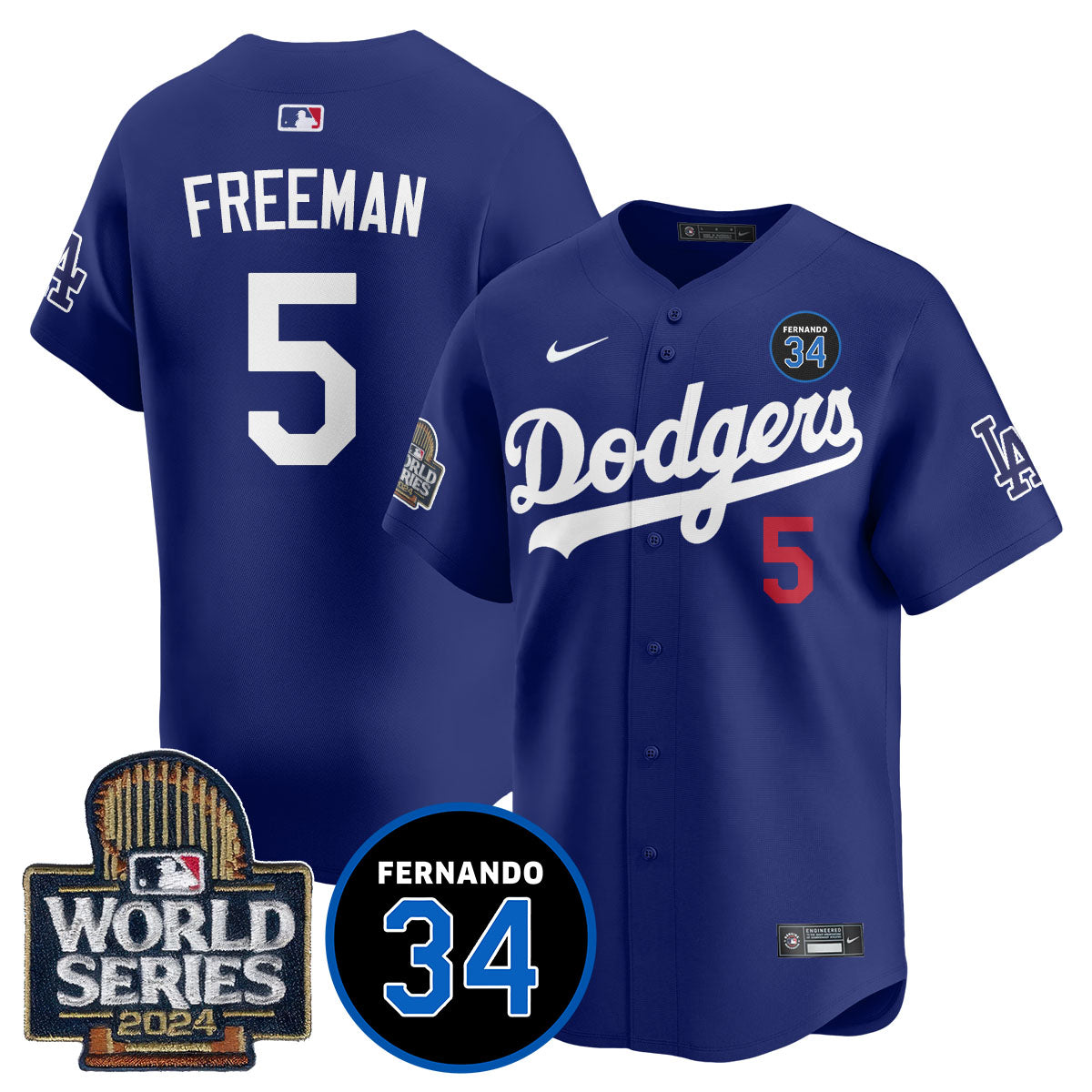 Dodgers Fernando Valenzuela Memorial Jersey - Stitched