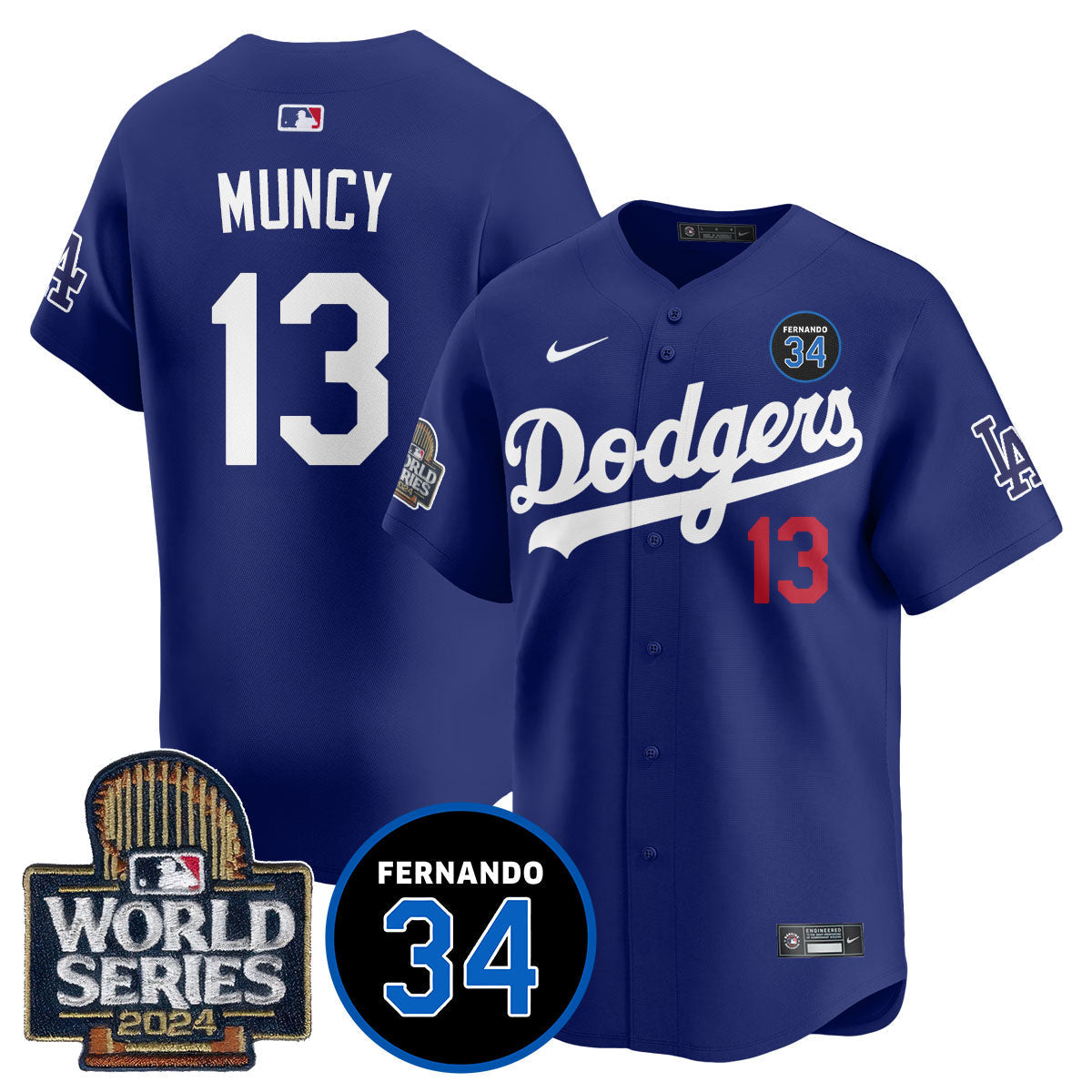 Dodgers Fernando Valenzuela Memorial Jersey - Stitched