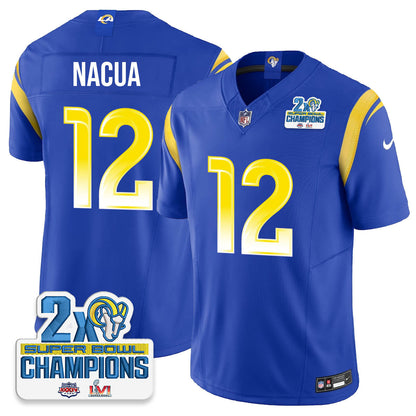 LAR 2-Time Champions Patch Vapor Limited Jersey - Stitched 1