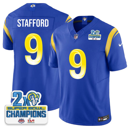 LAR 2-Time Champions Patch Vapor Limited Jersey - Stitched 1
