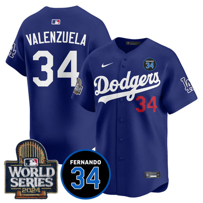 Dodgers Fernando Valenzuela Memorial Jersey - Stitched