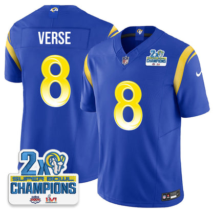 LAR 2-Time Champions Patch Vapor Limited Jersey - Stitched 1