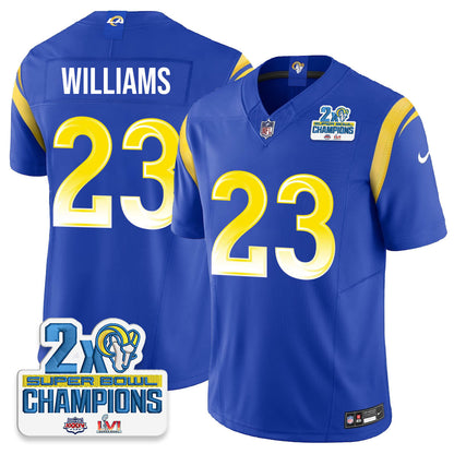 LAR 2-Time Champions Patch Vapor Limited Jersey - Stitched 1
