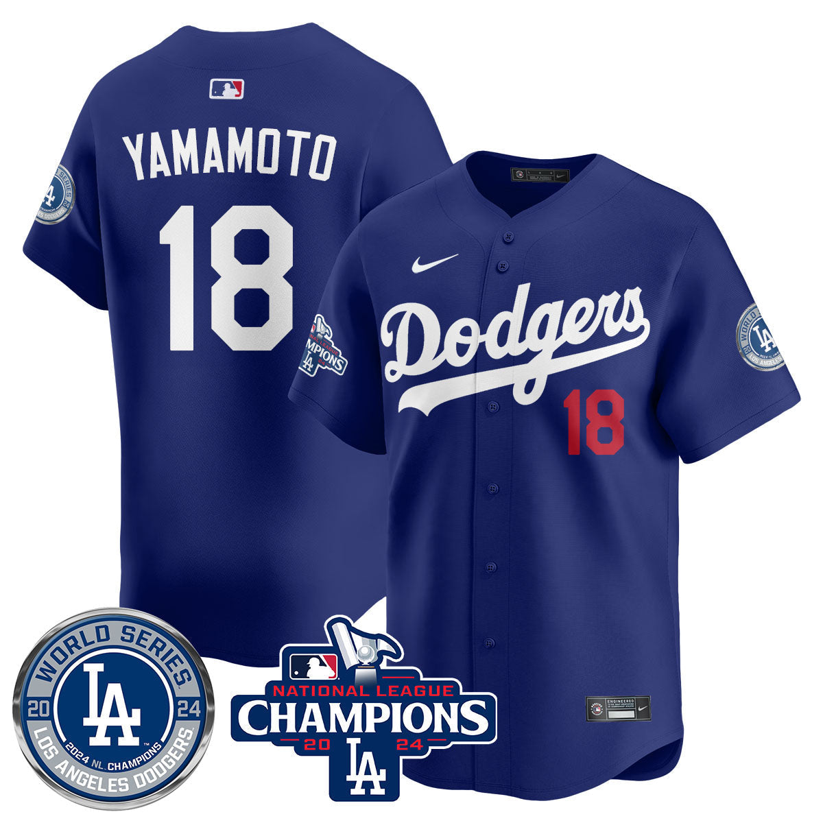 LAD World Series NL Champions Jersey - Stitched