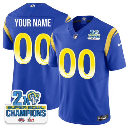LAR 2-Time Champions Patch Vapor Limited Jersey - Stitched 1