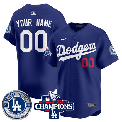 LAD World Series NL Champions Custom Jersey - Stitched