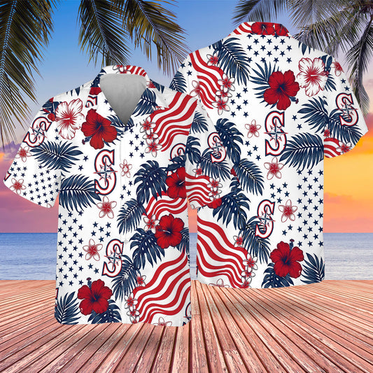SEA Special Semiquincentennial Hawaiian Design Button Shirt V4