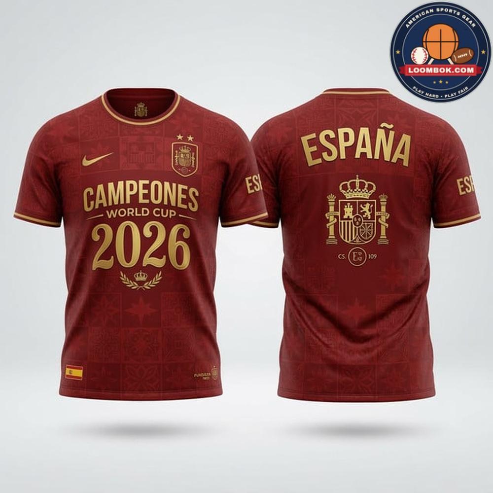 Spain WC 2026 Champions Version Soccer Jersey V2- Printed