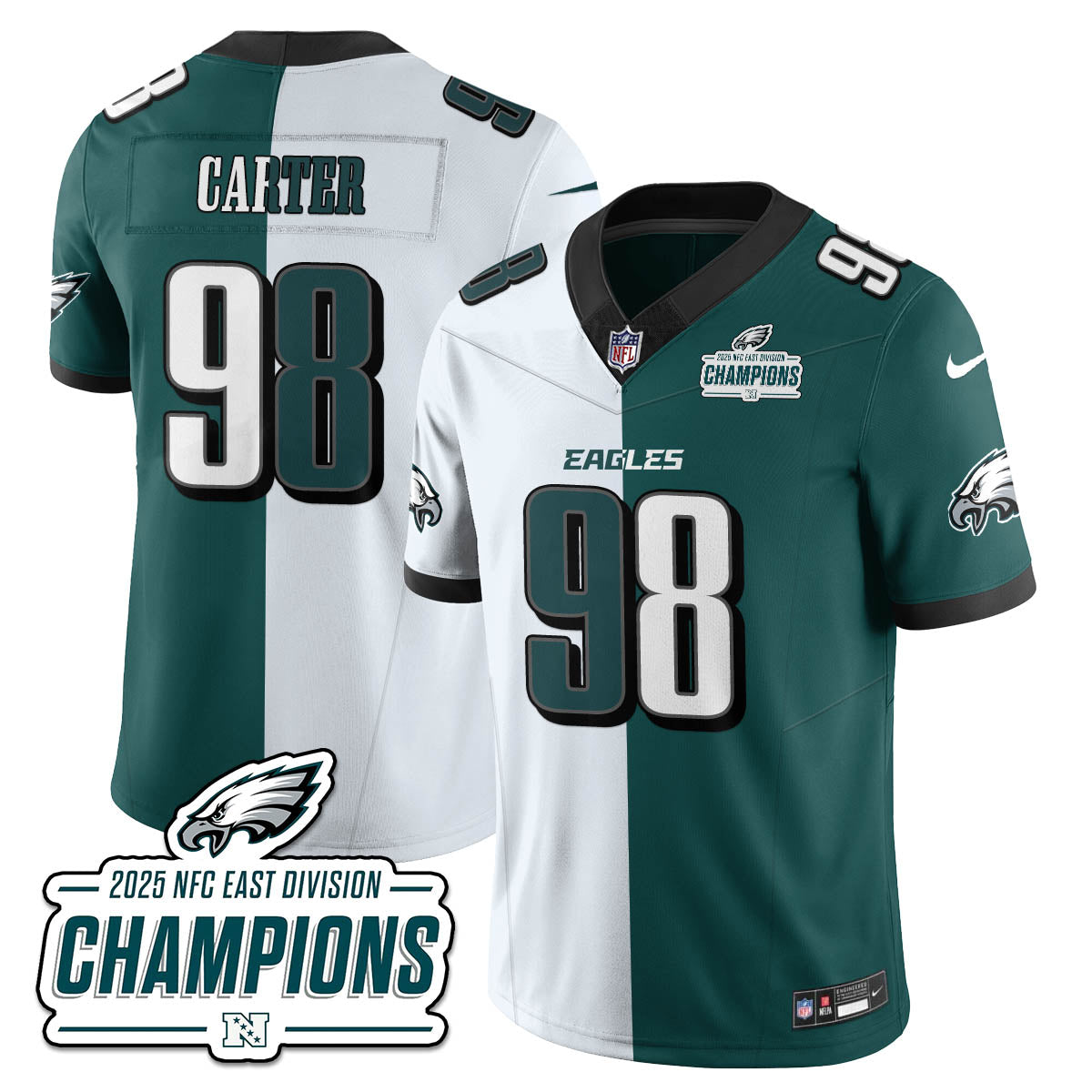PHI NFC East Champions Vapor Limited Jersey - Stitched