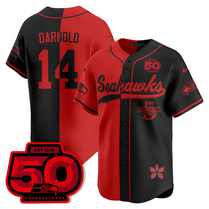 SEA Stranger Things Vapor Limited Baseball Jersey - Stitched