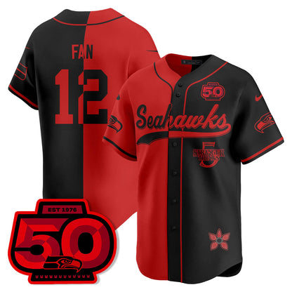 SEA Stranger Things Vapor Limited Baseball Jersey - Stitched