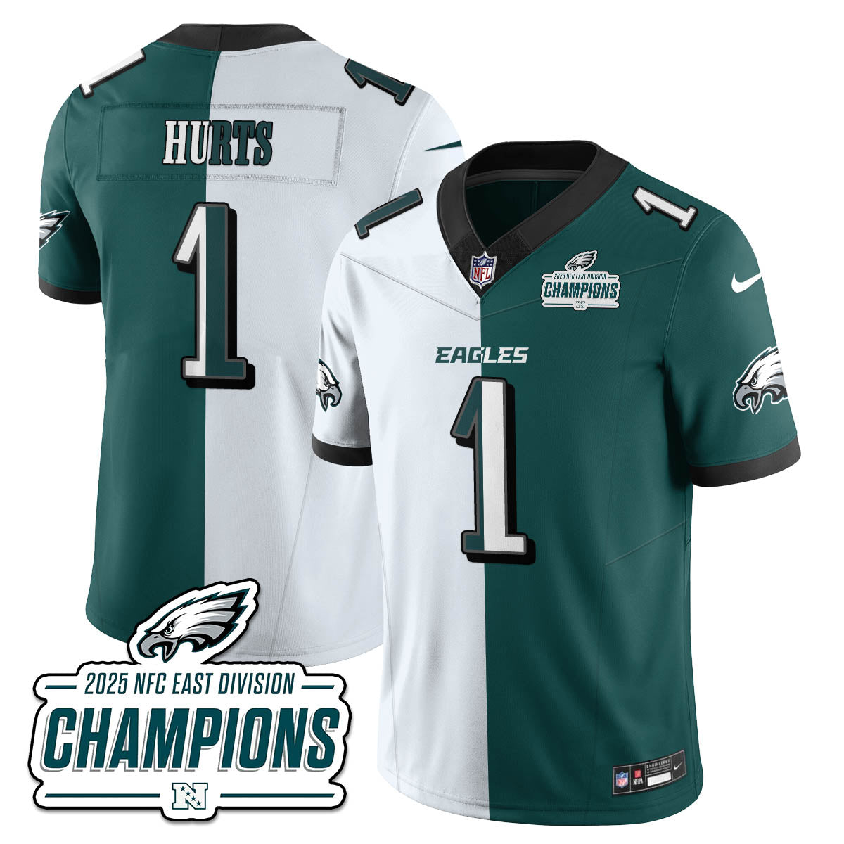 PHI NFC East Champions Vapor Limited Jersey - Stitched