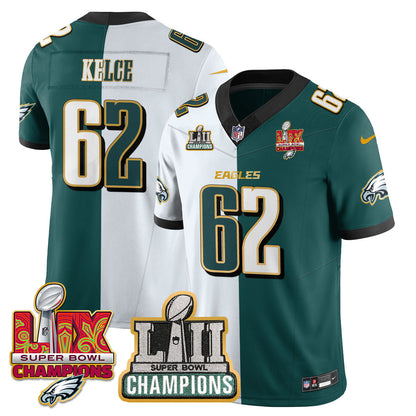 PHI LII-LIX Super Bowl Champions Vapor Limited Gold Jersey - Stitched