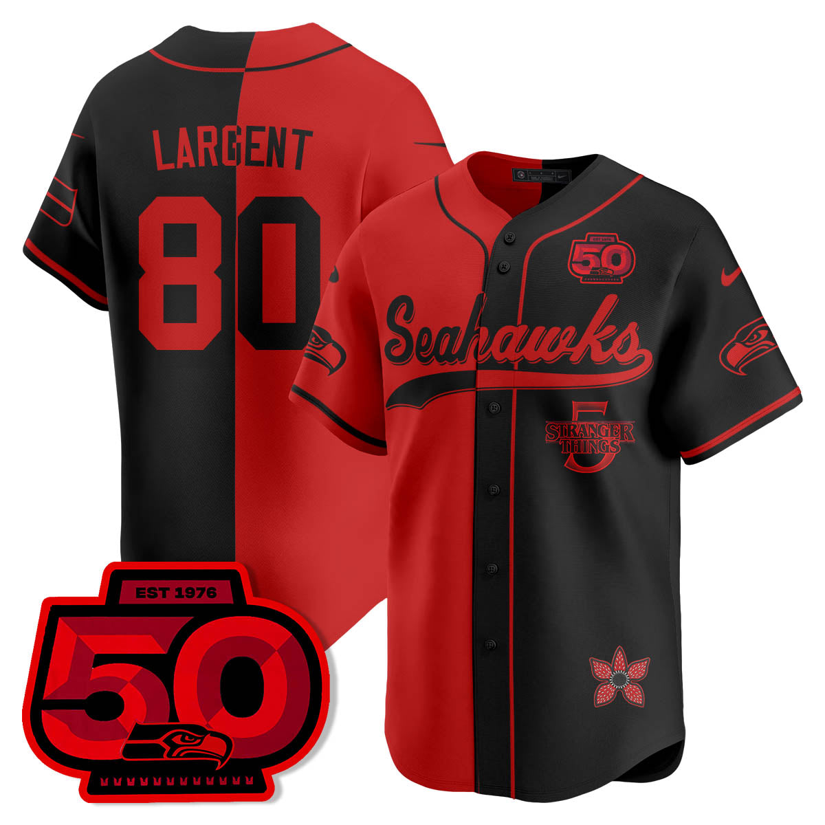 SEA Stranger Things Vapor Limited Baseball Jersey - Stitched